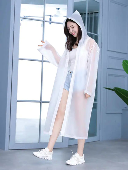 Thick Waterproof Hooded Raincoat for Outdoor Hiking