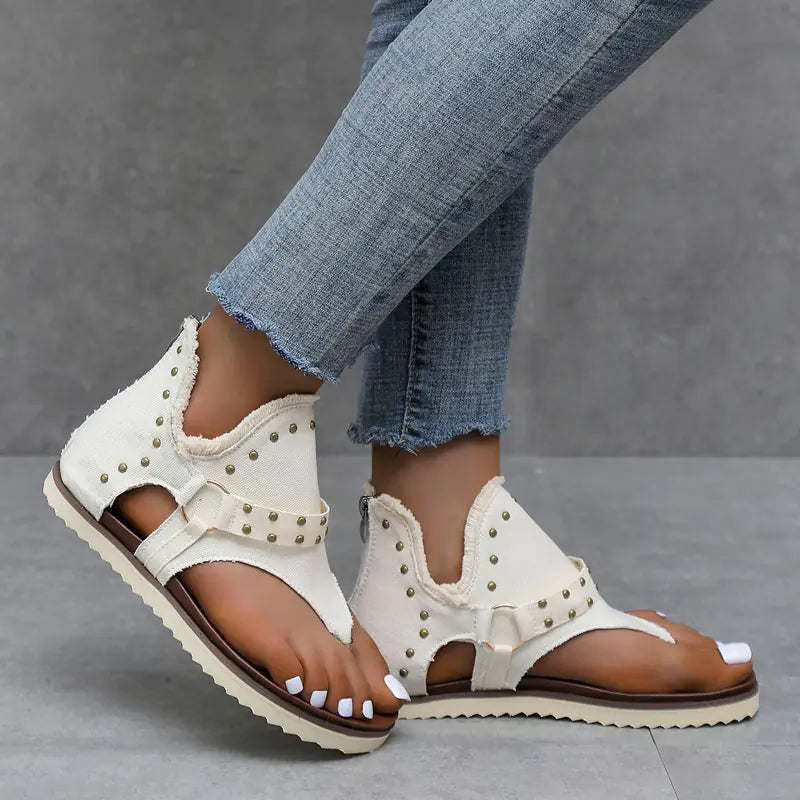 Women's Summer Non-slip Clip Toe Flat Sandals