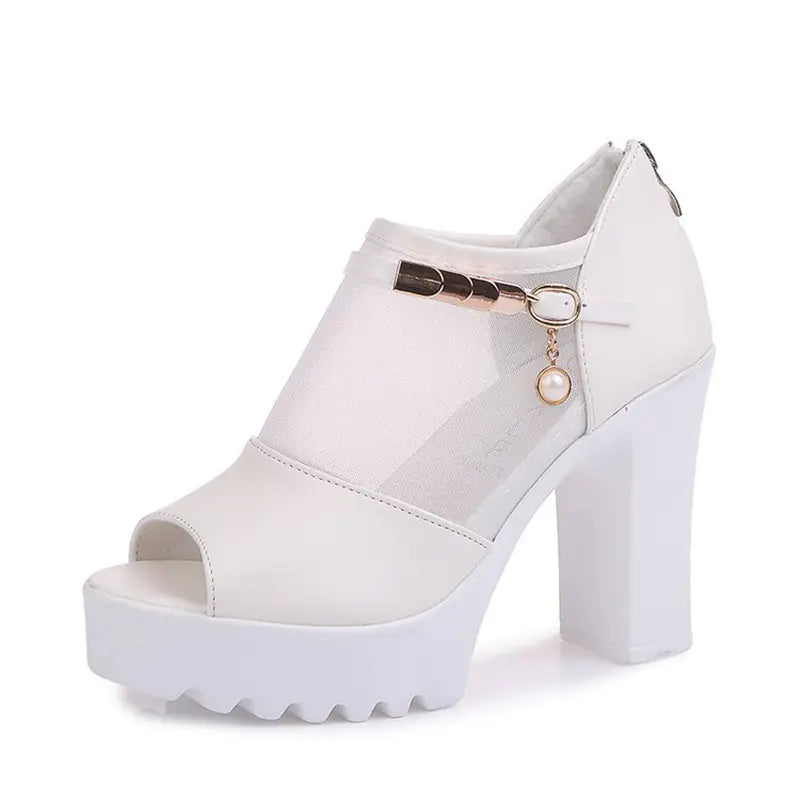 Casual Women’s Platform Thick Heel Fish Mouth Sandals