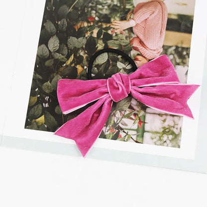 Vintage Velvet Bow Hair Clip  Handmade Spring Clip