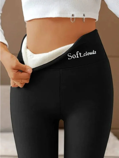 Fleece-lined High Waist Hip Lift Leggings