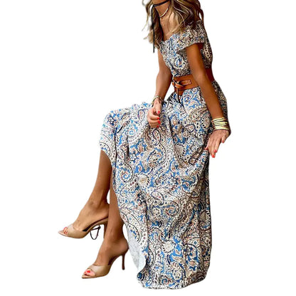 Off-Shoulder Short Sleeve Dress for Women