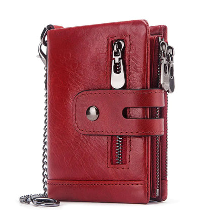 Men's RFID Leather Wallet with Money Clip and Card Holder