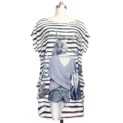 Abstract Print  Women's Short Sleeve T-Shirt