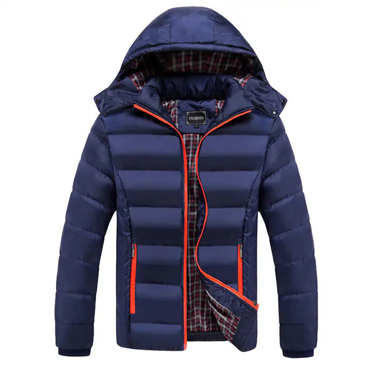 Men's Winter Coat - Stylish Plus Size Cotton Jacket