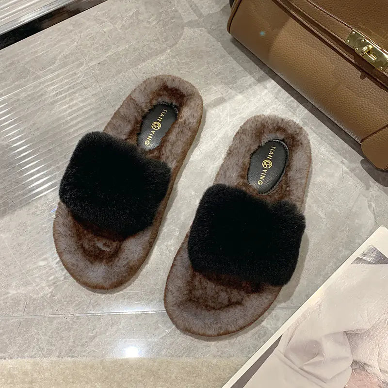 Niche Flat Versatile Casual Mao Slippers Design Sense - Trendy Attic Store01