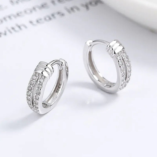 925 Silver Knot Diamond Earrings - Stylish Unique Design