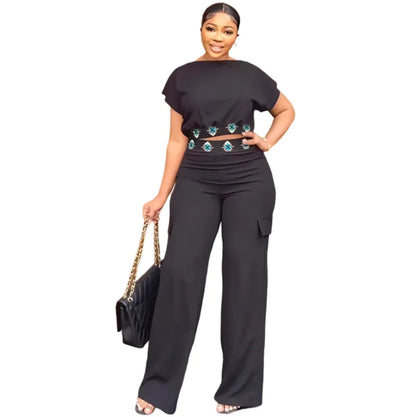 Casual Solid Color Two-Piece Set