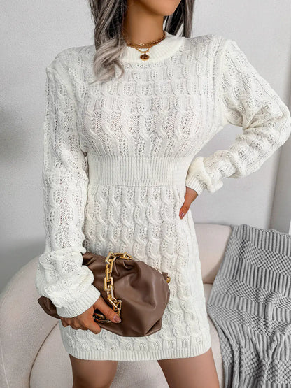 Autumn Winter Casual Knitted Dress for Women