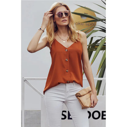 V-Neck Cami Loose T-Shirt for Women
