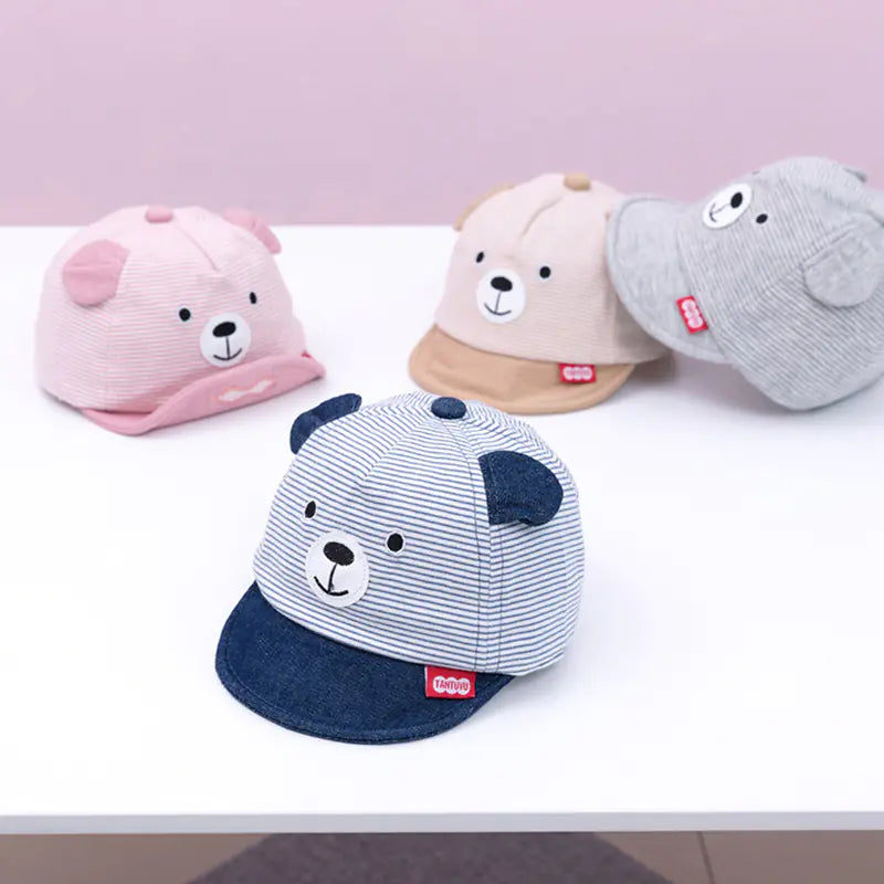 Cute Cartoon Baby Bear Baseball Cap for Boys and Girls