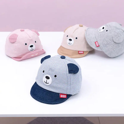 Cute Cartoon Baby Bear Baseball Cap for Boys and Girls