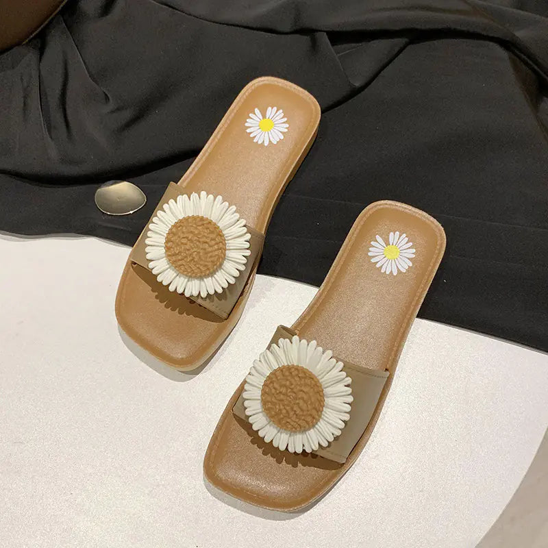 Women's Outdoor Non-Slip Daisy Slide Sandals - Trendy Attic Store01