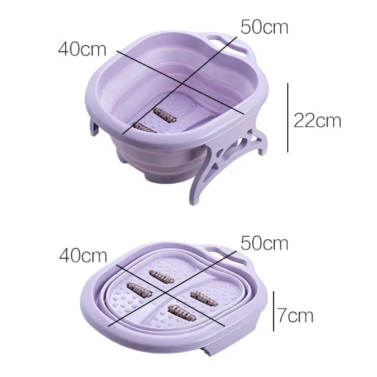 Folding Foot Soaking Basin with Massage Function
