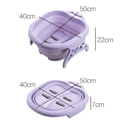 Folding Foot Soaking Basin with Massage Function
