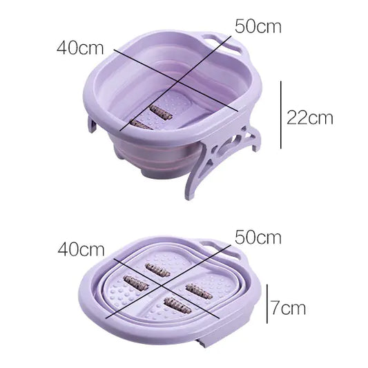 Folding Foot Soaking Basin with Massage Function