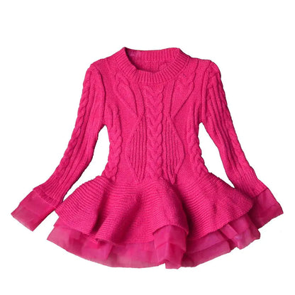 Girls' Sweater Dress Long Sleeve