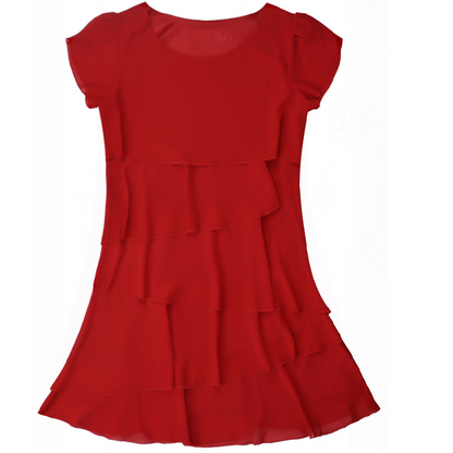 Loose A- line Plus Size Ladies Slimming Short Sleeve Cake Dress