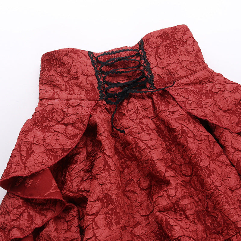 Alt Goth Fairy core Grunge Lolita Skirt Women Dark Gothic