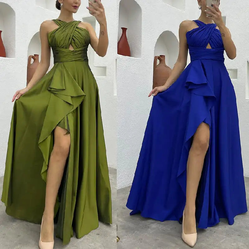 Sleeveless Irregular Long Dress for Women