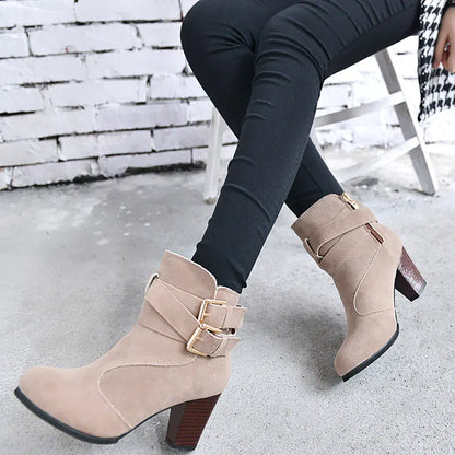 Martin Boots for Women - Mid Chunky Heel & Ankle Heels