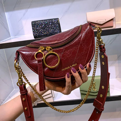 Chic Korean Casual Chain Tassel Crossbody Bag