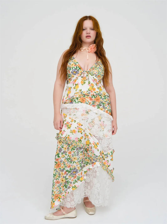 Printed Halter Maxi Dress for Women