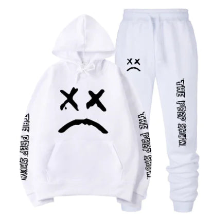 Fleece-Lined Hooded Sweatshirt and Pants Set