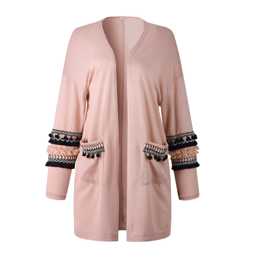 Fashionable Long Sleeve Cardigan Sweater Coat for Women