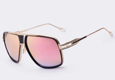 Metallic Retro Sunglasses for Street Style Fashion