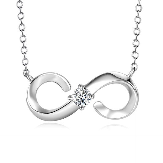 Diamond Pendant Necklace in 925 Sterling Silver for Women
