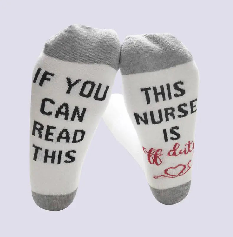 Cotton Socks - If You Can Read, This Nurse Teacher Left