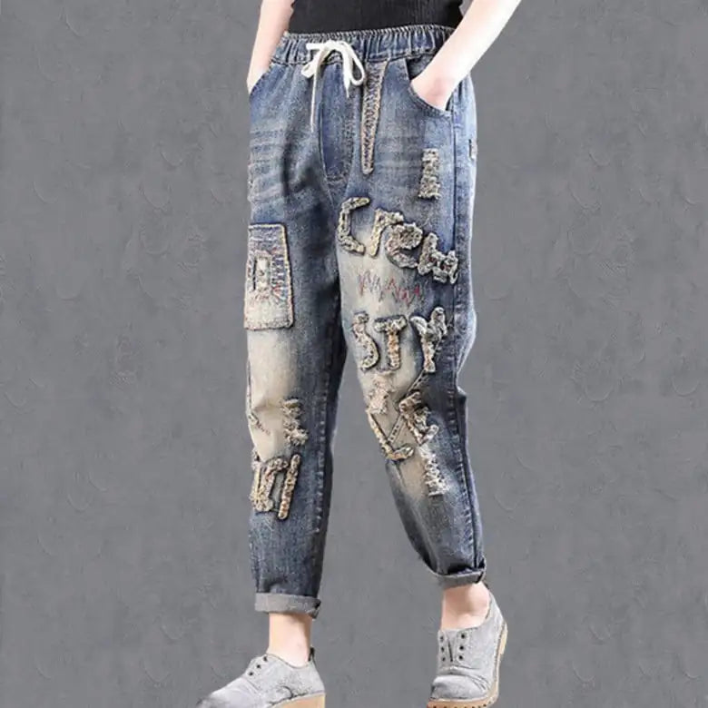 Comfortable Women's Wide Leg Jeans with Elastic Waist - Trendy Attic Store01