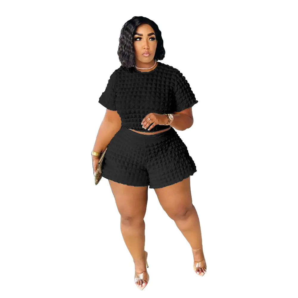 Plus Size Women's Casual Two-Piece Set for Summer - Trendy Attic Store01