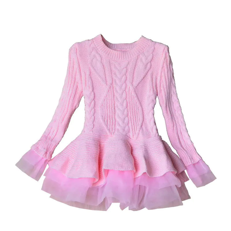 Girls' Sweater Dress Long Sleeve