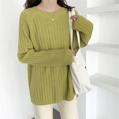Loose Knit Sweater for Women - Versatile Autumn Top