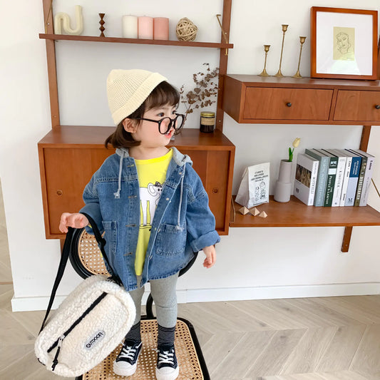 Children's Long Sleeve Denim Jacket for Boys and Girls