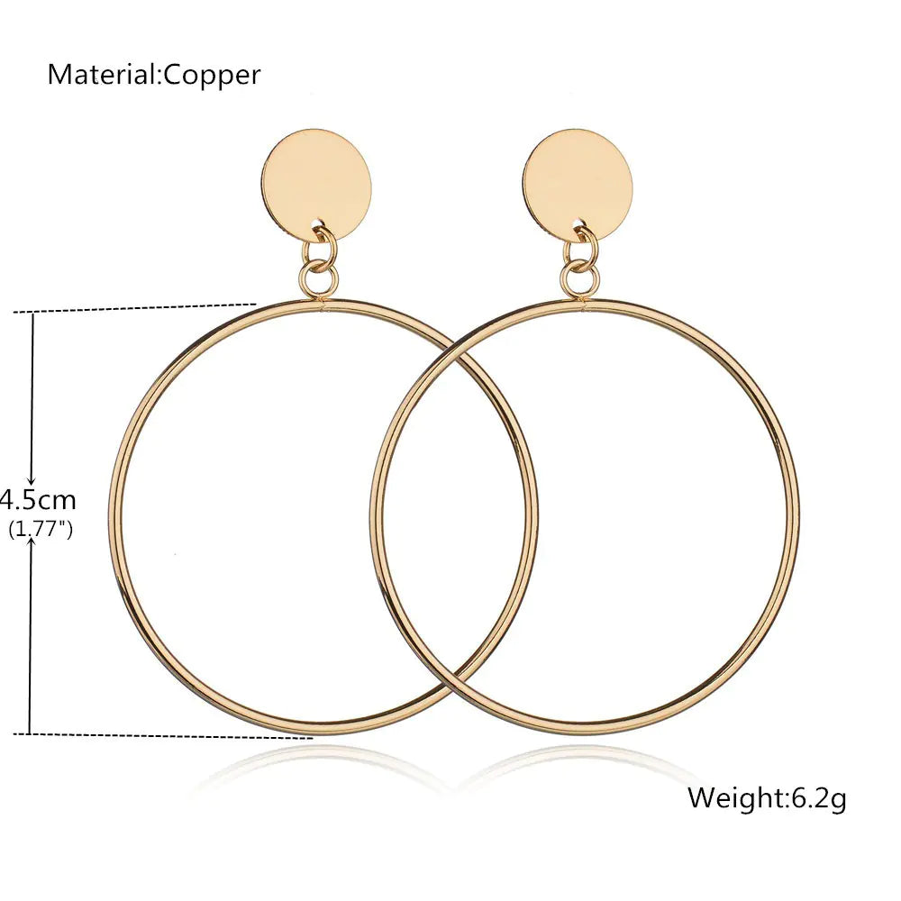 Simple Circle Earrings - Trendy and Versatile Design