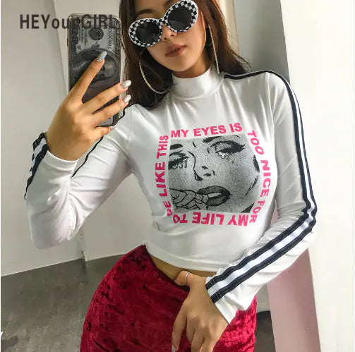 Fashionable Long Sleeve Printed T-Shirt for Women