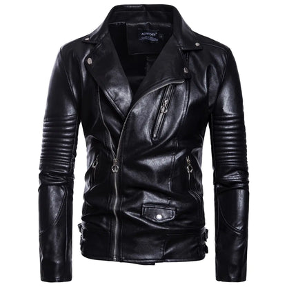 Autumn Winter Plus Size Men's Leather Jacket