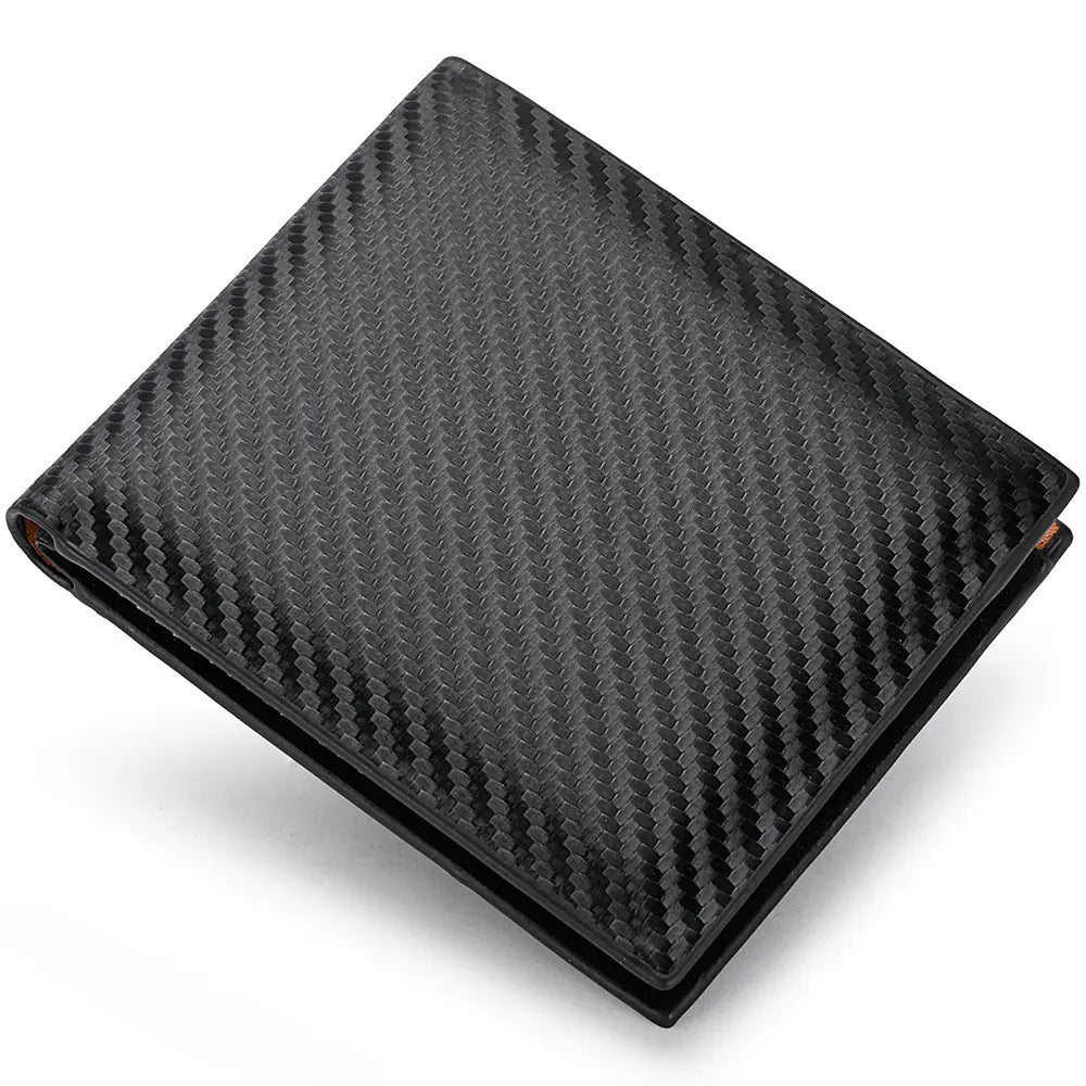 Carbon Fiber Wallet - Men's Zipper Card Holder