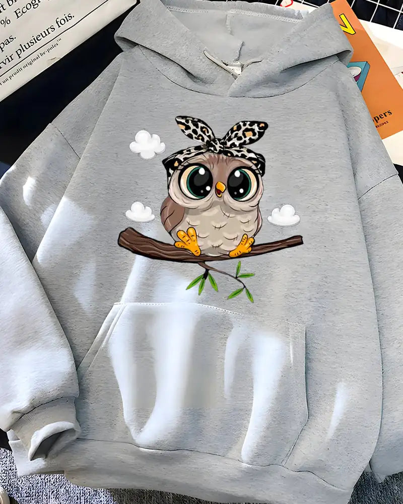 Cute Cartoon Hooded Sweatshirt for Women
