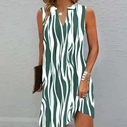Multi-color A-Line Sleeveless Dress for Women - Trendy Attic Store01