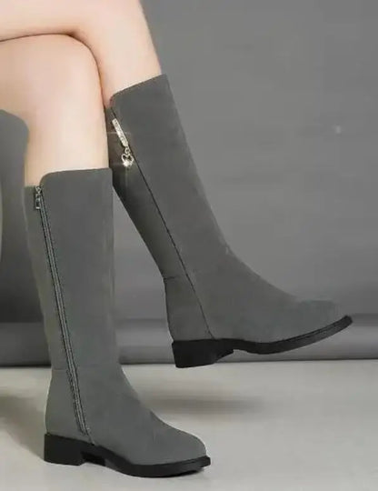 Thigh High Boot Warm Plush Snow Boots Side Zipper Snow Boots