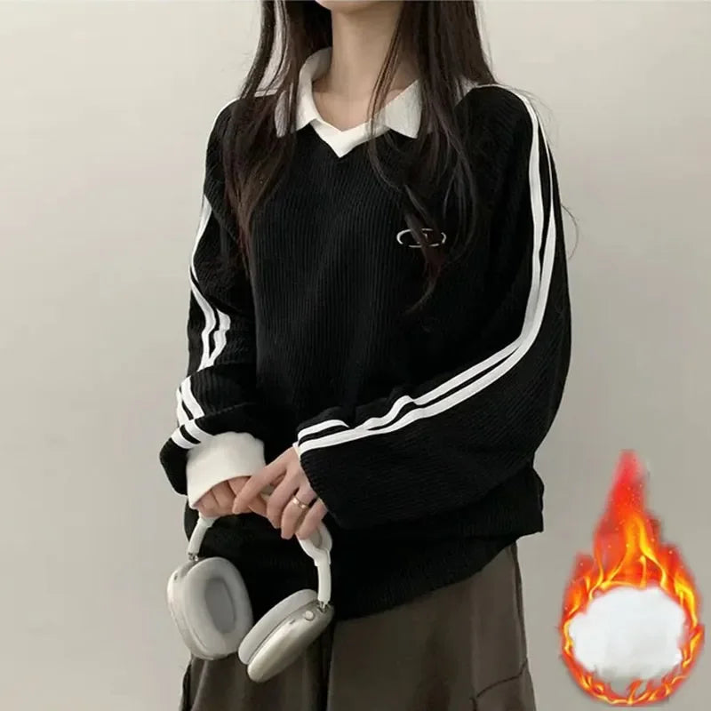 Women Sweatshirts Long Sleeve Polo Shirts