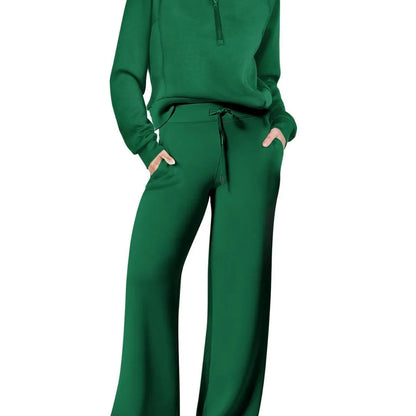 Women Sweatshirts Wide Leg Pants Two Pieces