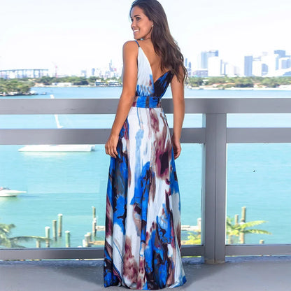 Fashionable Sleeveless Printed Cross-border Style Dress