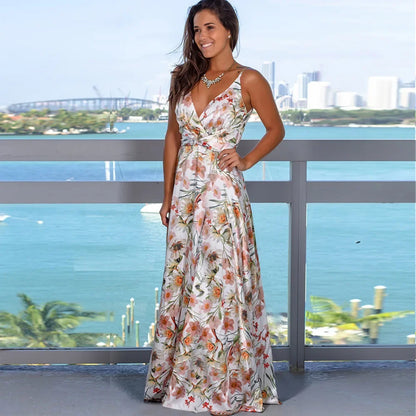 Fashionable Sleeveless Printed Cross-border Style Dress