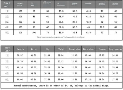 Plus Size Wide Leg  European Fit Straight Pockets Loose Elastic Waist Pants