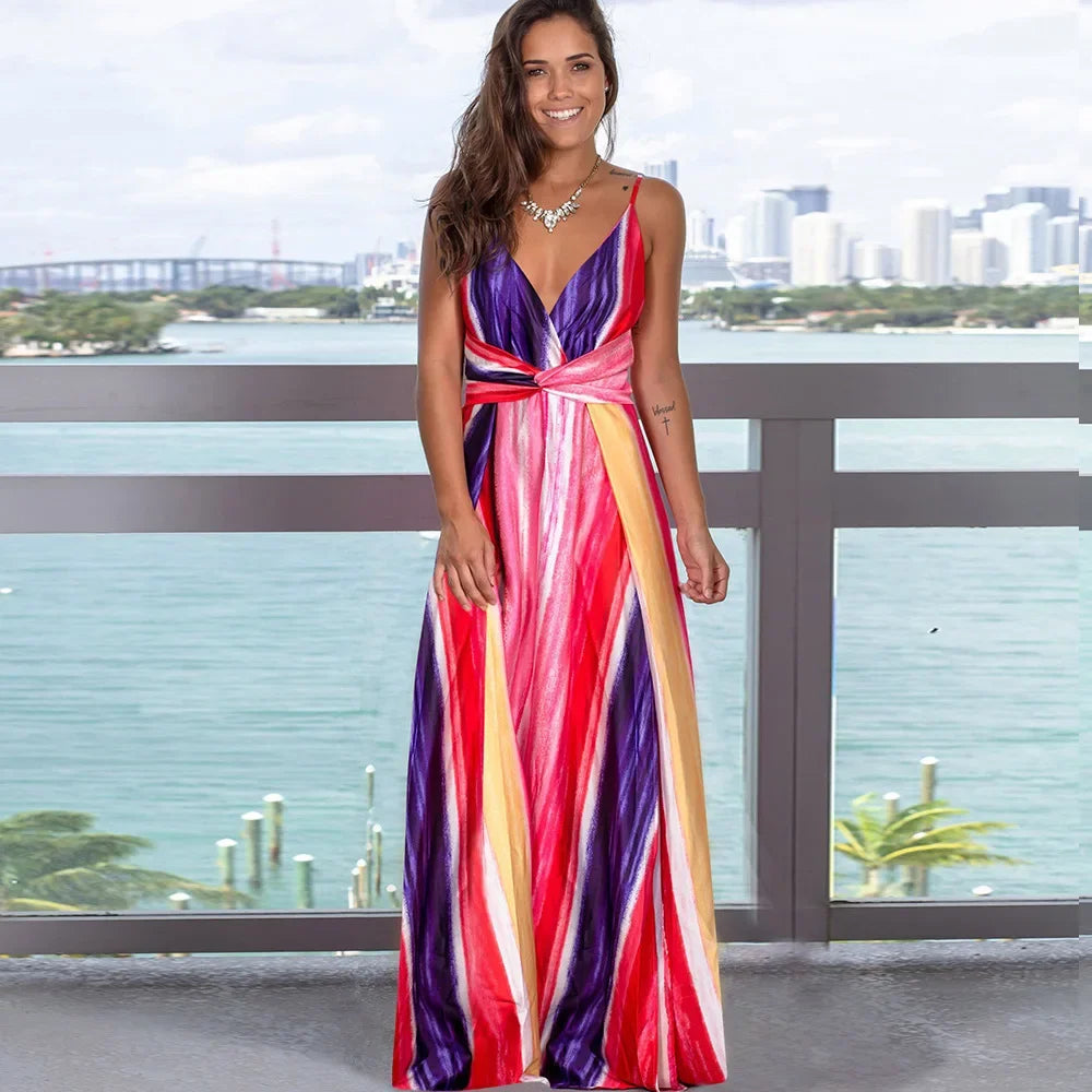 Fashionable Sleeveless Printed Cross-border Style Dress